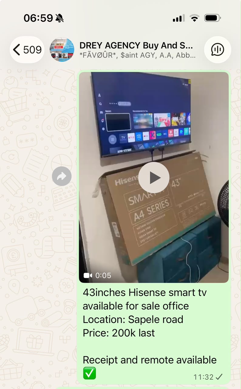 43-inch Hisense smart television